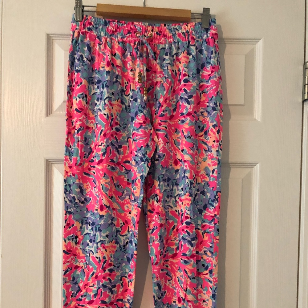 Women Lily Pulitzer Coco Coral Crab Lola Pant
